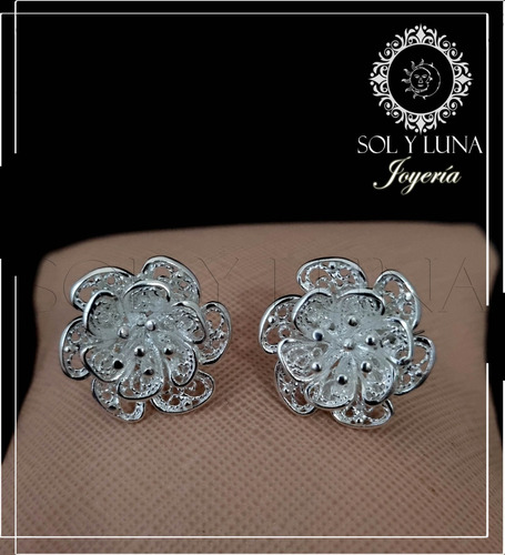 Aretes Plata 950, Plata Quemada, Nuvola , Envio Gratis