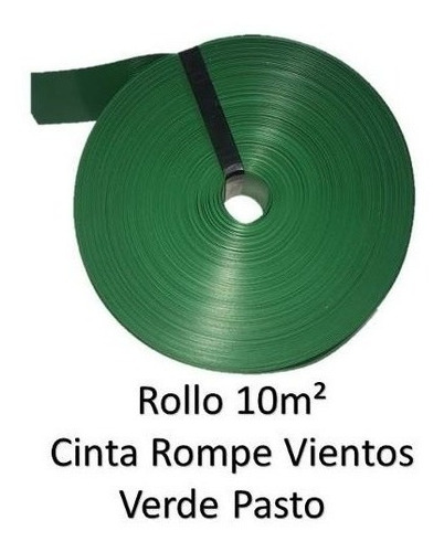 Cinta Rompevientos Verde Pasto P Malla Cic Rollo 10m2 Vp10