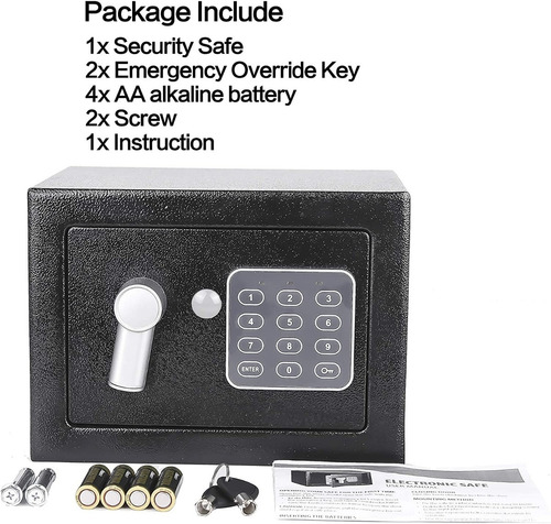 Imagen 4 de 4 de Caja Fuerte Con Clave, Caja De Seguridad Con Clave