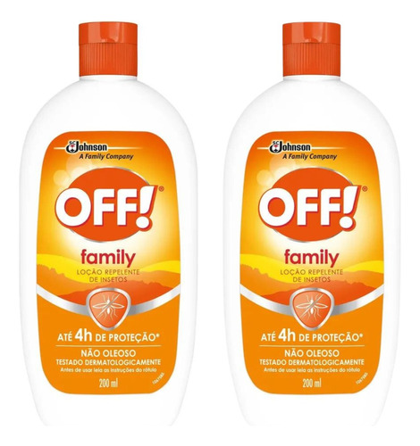 Kit Loção Repelente De Insetos Johnson Off! Family 200ml C/2