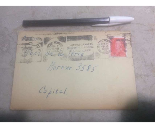 Coleccion: Sobre Carta Año 1956 Impecable + Postal De Mardel