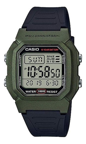 Casio Original W-800hm-3a Reloj Digital Verde Para Hombre
