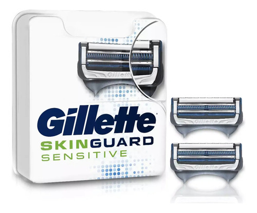 Gillette Skinguard Sensitive 2 Cartuchos Para Afeitar