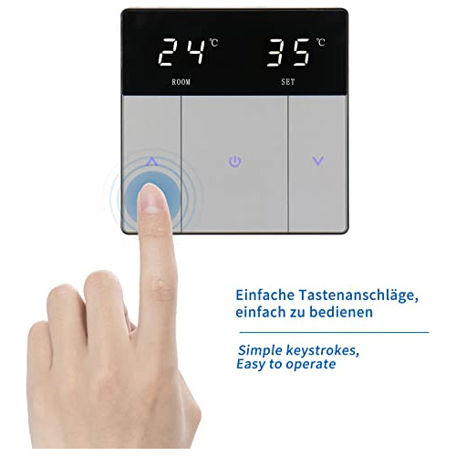 Heat Only Thermostat Wg808,line Voltage 120v 10a,touch ...
