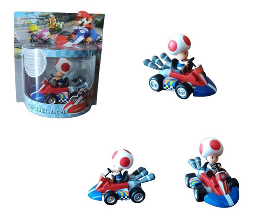 Figura De Mario Kart Personaje Toad Honguito A Friccion X1