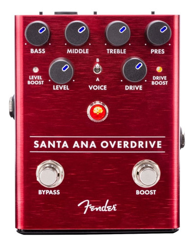 Fender Pedal Efecto Guitarra Santa Ana Color Rojo