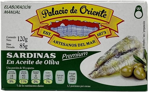 2 Pack 120 G C/u Palacio De Oriente Sardinas Aceite De Oliva