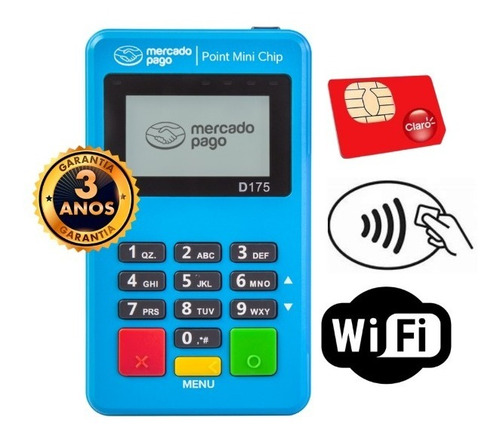 Imagem 1 de 7 de Point Mini Chip Wi-fi Mercado Pago Cartão Aproximação Nfc