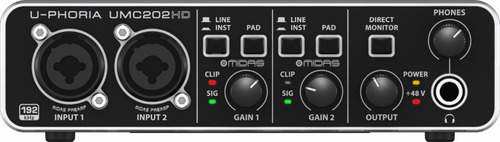 Interface Grabación Usb Midi Behringer Umc 204 Hd 192 Khz