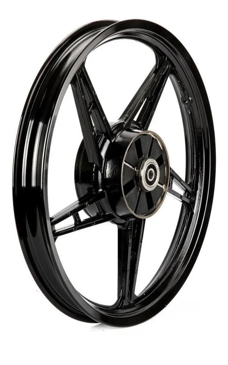 Llanta Trasera Aleacion P/ Yamaha New Crypton W Std Negro