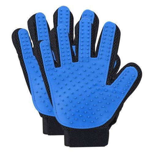 Pet Grooming Guantes Cepillo Perro Gato Pelo Removedor Mitt 