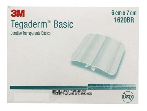 Curativo Transparente Basic Tegaderm 6cmx7cm R 1620 Br 3m 