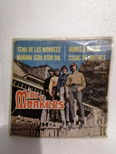 Disco De Acetato De 45 Rpm The Monkees-tema De The Monkees