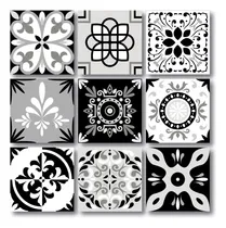 Comprar Azulejos Autoadhesivos En Vinilo Blanco Y Negro 15x15 (9u)