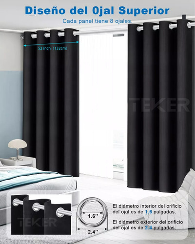 Y Cortinas Blackout 275cm Ancho X 215cm De Largo En 2