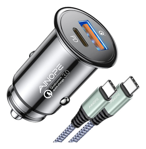 Cargador De Coche Ainope Usb C 67,5 W Para iPhone Cargador D