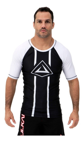 Rashguard Vulkan Challenge Branca Submission Jiu Jitsu Mma