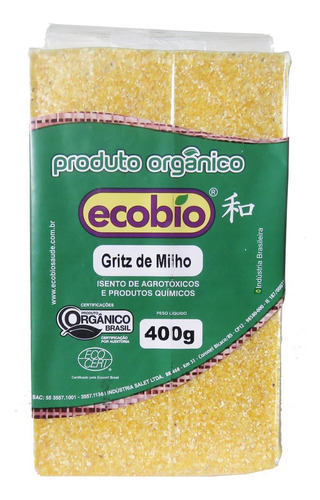 Gritz De Milho Orgânico 400g - Ecobio