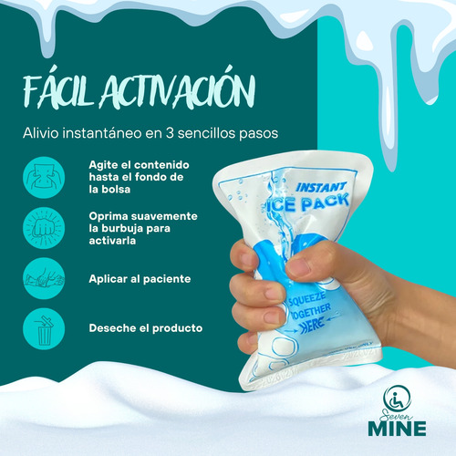 10 Bolsas De Hielo Instantánea 24 X 12 Cm | Compresas Frio