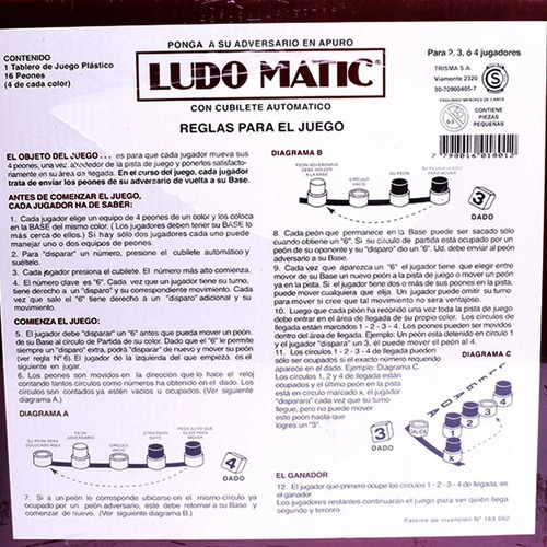 Juego De Mesa Ludo Matic Con Cubilete Automático Original