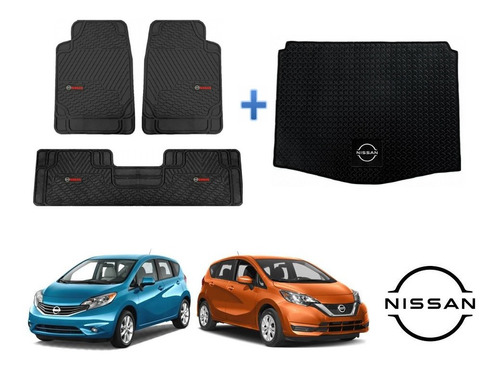 Tapetes Logo Nissan + Cajuela Note 2014 2015 2016 A 2019