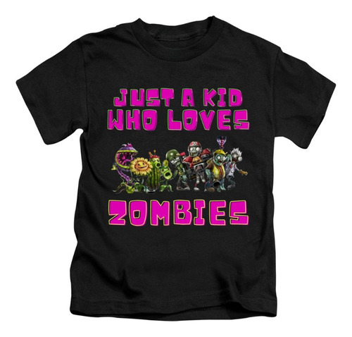 Polera Unisex Infantil Plants Vs Zombies Game Kid Estampado