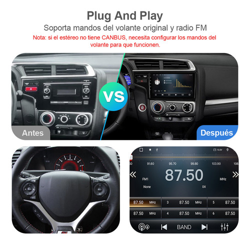 Estéreo 2gb Android 13 Para Honda Fit 2015-2019 Gps Wifi Ips