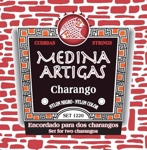 Encordado Para Charango  Medina Artigas Set1220 Nylon Negro