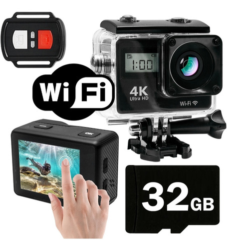 Camara Deportiva 4k Buceo Wifi Filmadora Accesorios