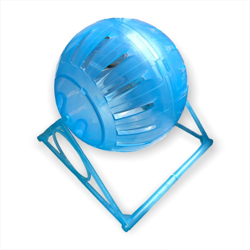 Imagen 6 de 6 de Esfera Pelota Plastica Hamster Erizos Cobayos 18cm + Base
