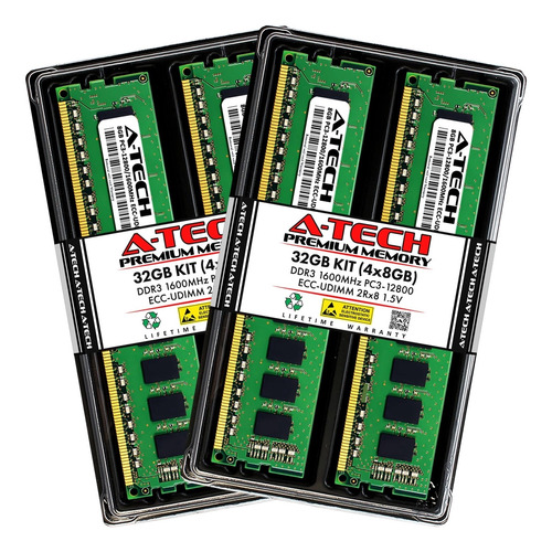 A-tech Kit 32 Gb 4 X 8 Ram Para Synology Rackstation Na Ddr3