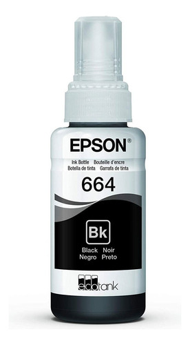 Tinta Para Impresora Epson T664 Color Negro De 70 Ml