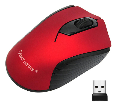 Mini Mouse Inalámbrico 2.4 G Nano Receptor Usb 100503 Rojo