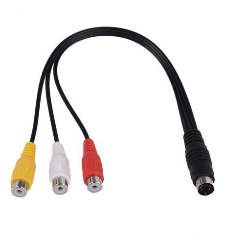 2 Adaptadores S-video De 4 Pines A 3 Rca Hembra, Cable Fs