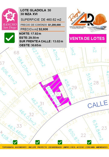 Venta Lote Gladiola 30 Muy Cerca Del Acceso Y En Calle Privada Con Vistas Panorámicas, Todos Los Servicios Y Proyecto Incluído En Fracc Rancho San Diego Ixtapan De La Sal Edomex