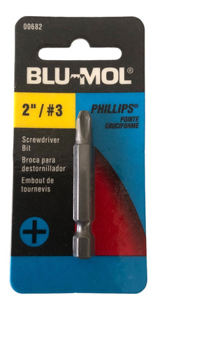 Punta Phillips # 3 Encastre 1/4 50mm Uso Industrial Blu-mol