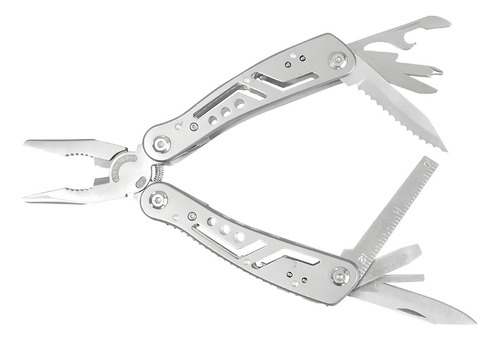 Navaja Multiherramienta Plata Mas Funda Color Gris