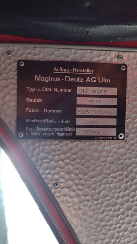 Imagen 14 de 15 de Magirus Deutz 310 Autobomba 7.000 Lts Bomba Ziegler 3000l/m