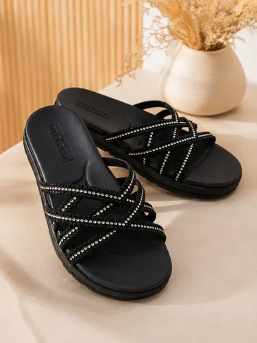 Chinelo Moleca Preto Strass Lançamento 5490.236