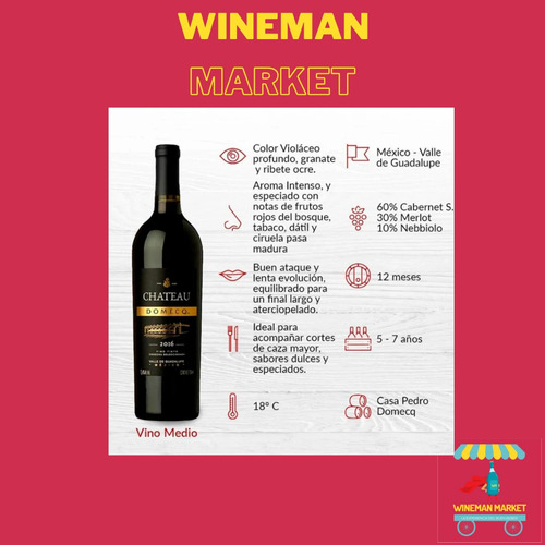 Vino Tinto Pack 6 Botellas Chateau Domecq Cabernet Sauvignon