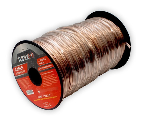 Rollo De Cable Transparente P/ Audio Reforzado Cal 22 - 100m