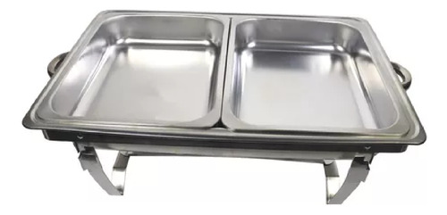 Bufetera De 2 Divisiones Acero Inoxidable Restaurant Fiestas