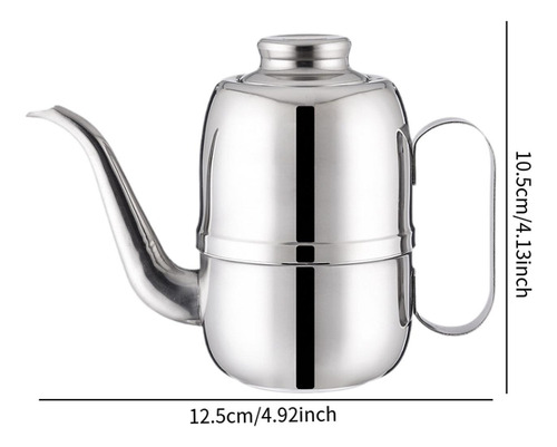 Dispensador De Aceite De Acero Inoxidable, Resistente 350 Ml