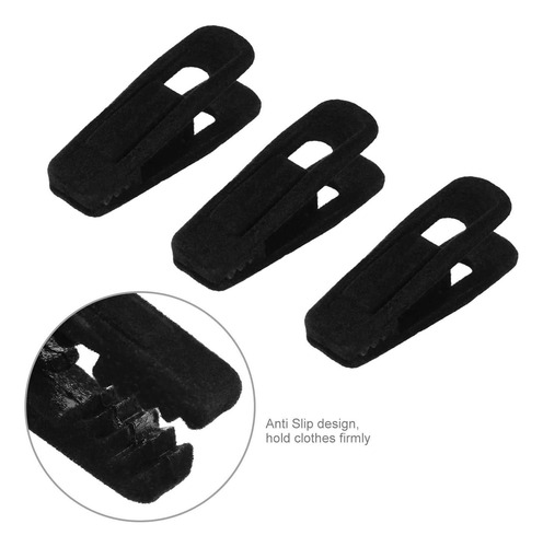 Kit De Clips Para Perchas Corodo, Propileno, Negro, 20 Pcs