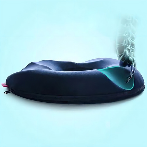Almofada Assento Ortopedica Lombar Ciática Para Dor Muscular Cor Azul 110v/220v
