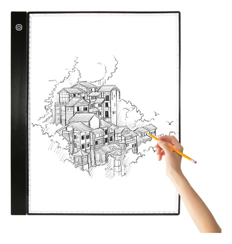 Tableta De Dibujo Copyboard Led A3 4mm Ultra-delgada Con Esc