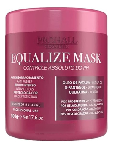 Máscara Neutralizadora De Ph Prohall Equalize Mask 500g