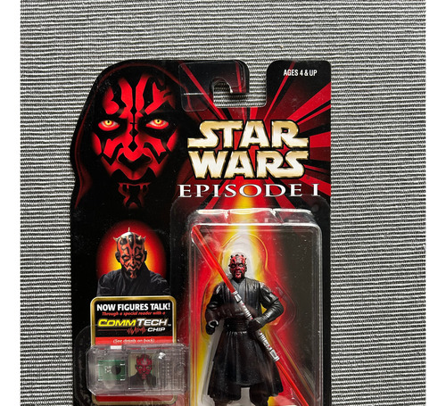 Muñeco Star Wars Darth Maul Jedi Hasbro 1998 Chip Commtech