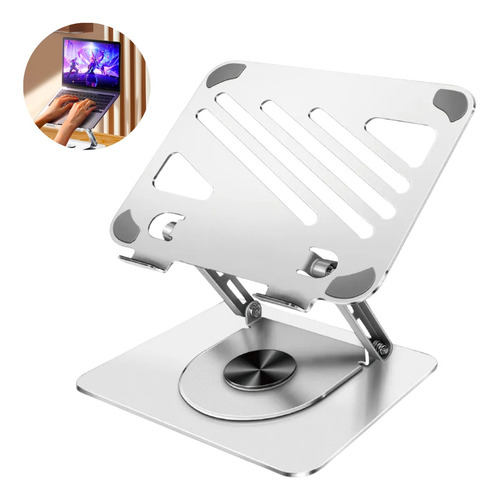 Suporte Notebook Macbook Portátil Apoio Mesa Giratório 360o