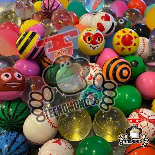 Pelota Saltarina De 32mm Pack 100 Pcs Diferentes Temáticas